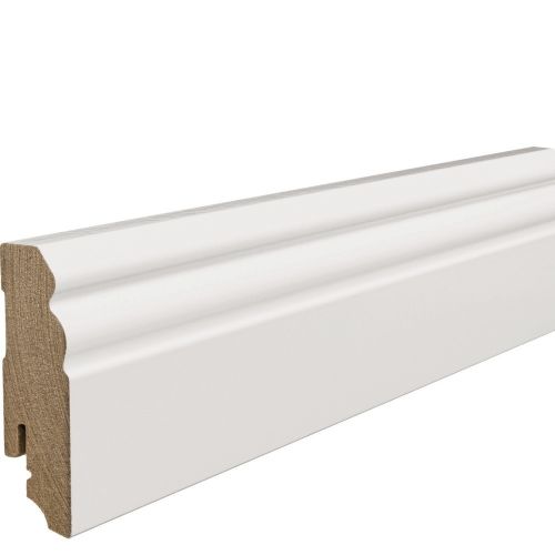 Altdeutsche Sockelleisten 70mm weiß MDF-foliert lackiert RAL 9010