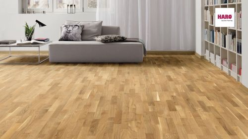 Eiche Favorit strukturiert naturaLin plus Top Connect HARO PARKETT 2500 Schiffsboden