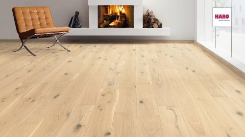Eiche lichtweiß Universal strukturiert naturaLin plus Top Connect HARO PARKETT 2500 Landhausdiele 180 2V