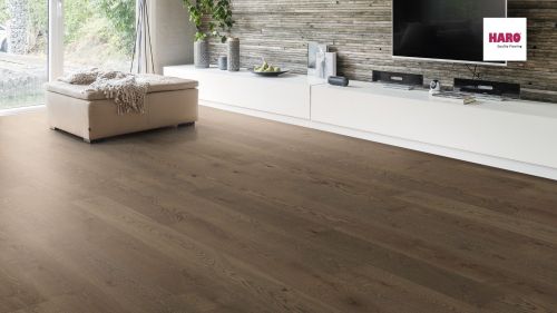 Eiche schilfbraun Sauvage strukturiert naturaLin plus Top Connect HARO PARKETT 4000 Landhausdiele 180 4V