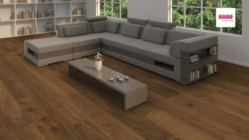 Raucheiche Universal strukturiert naturaLin plus Top Connect HARO PARKETT 4000 Landhausdiele Plaza 240 4V