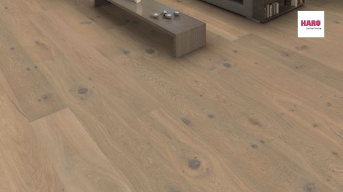 Raucheiche puroweiß Universal strukturiert naturaLin plus Top Connect HARO PARKETT 4000 Landhausdiele Plaza 240 4V