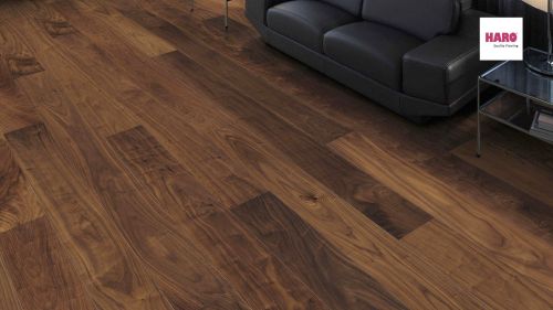Amerikanischer Nussbaum Sauvage naturaLin plus Top Connect HARO PARKETT 4000 Landhausdiele 180 4V