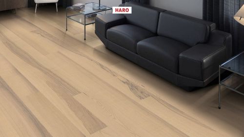Esche pastellcreme Universal strukturiert naturaDur Top Connect HARO PARKETT 4000 Landhausdiele 180 4V