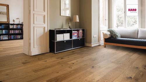 Bernsteineiche Sauvage strukturiert naturaDur Top Connect HARO PARKETT 4000 Landhausdiele Plaza 240 4V