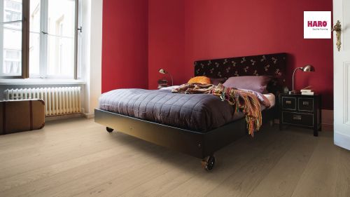 Eiche sandgrau Markant strukturiert naturaLin plus Top Connect HARO PARKETT 4000 Landhausdiele 180 4V