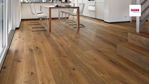 Bernsteineiche Sauvage strukturiert naturaLin plus Top Connect HARO PARKETT 4000 Landhausdiele 180 4V