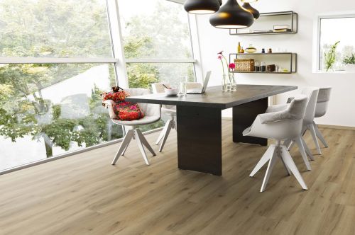 Eiche Sand DESIGN, HDF Vinyl Twist PLUS lackiert ungefast, Holzoptik, 1-Stab, softsynchron Tilo