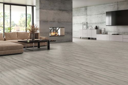 Eiche Dolomit DESIGN, HDF Vinyl Twist PLUS lackiert ungefast, Holzoptik, 1-Stab, softsynchron Tilo
