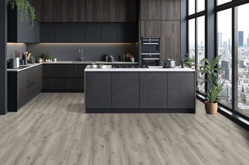Eiche Dolomit DESIGN, Rigid Vinyl Twist PLUS lackiert gefast (4V), 1-Stab, softsynchron Tilo