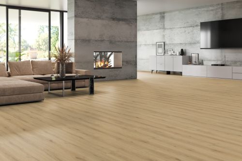 Eiche Sahara HDF Vinyl Twist PLUS lackiert gefast (4V), Holzoptik lebhaft, Premium, softsynchron Tilo