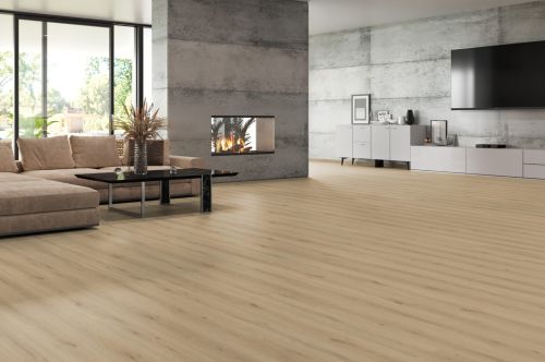 Eiche Weiss HDF Vinyl Twist PLUS lackiert gefast (4V), Holzoptik lebhaft, Premium, softsynchron Tilo