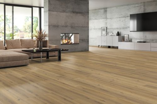 Eiche Savanne DESIGN, HDF Vinyl Twist PLUS lackiert gefast (4V), Holzoptik, 1-Stab, softsynchron Tilo