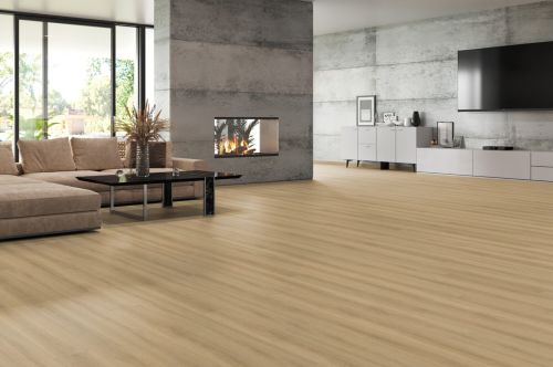 Eiche Sahara HDF Vinyl Twist PLUS lackiert gefast (4V), Holzoptik ruhig, Premium, softsynchron Tilo