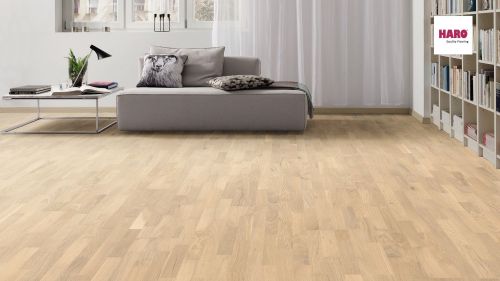 Eiche lichtweiß Favorit strukturiert Haro lackiert 12x180x2200mm