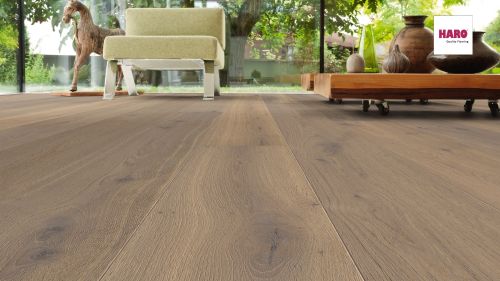 Raucheiche puroweiß Sauvage strukturiert naturaLin plus Top Connect HARO PARKETT 4000 Landhausdiele 180 4V