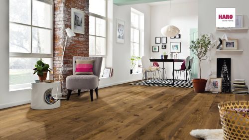 Raucheiche Sauvage strukturiert naturaLin plus Top Connect HARO PARKETT 4000 Landhausdiele 180 4V