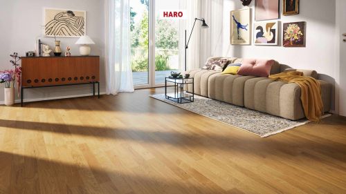 Eiche Naturale strukturiert naturaLin plus Nut & Feder HARO PARKETT 4000 Stab Classico