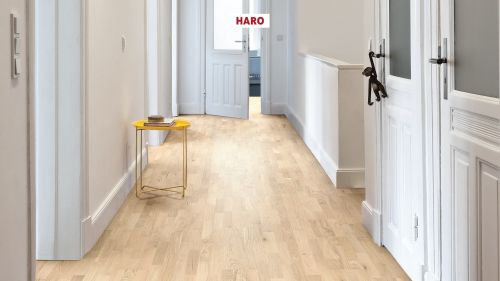 Eiche lichtweiß Favorit strukturiert naturaDur Top Connect HARO PARKETT 2500 Schiffsboden