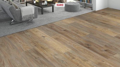 Eiche Quebec altbraun* authentic Top Connect DISANO by HARO WaveAqua Landhausdiele 4V
