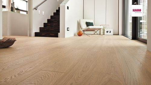 Eiche puroweiß Markant strukturiert naturaLin plus Top Connect HARO PARKETT 4000 Landhausdiele Plaza 240 4V
