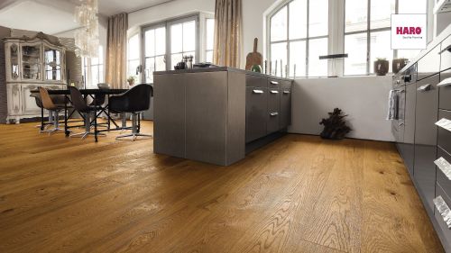Eiche Universal alpin strukturiert naturaLin plus Top Connect HARO PARKETT 4000 Landhausdiele Plaza 240 4V