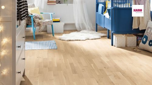 Eiche lichtweiß Naturale strukturiert naturaLin plus Top Connect HARO PARKETT 4000 Schiffsboden