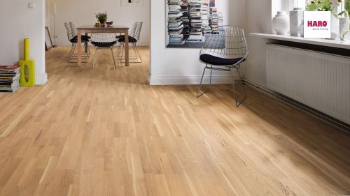 Eiche puroweiß Naturale strukturiert Haro naturgeölt 13,5x180x2200mm
