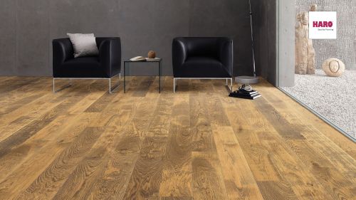 Eiche Barrique Selectiv strukturiert oleovera Top Connect parkettmanufaktur by HARO 4000 Landhausdiele 4V